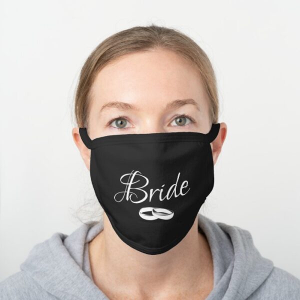 2020 Wedding, Bride Gift Ideas Black Cotton Face Mask