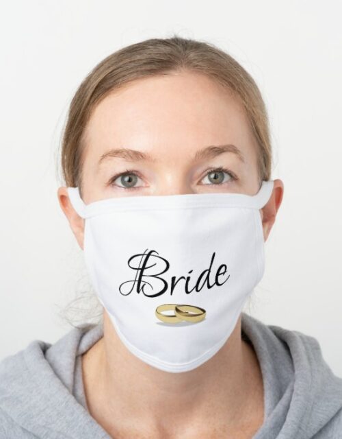 2020 Wedding, Bride Gift Ideas, Social Distancing White Cotton Face Mask