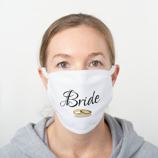 2020 Wedding, Bride Gift Ideas, Social Distancing White Cotton Face Mask