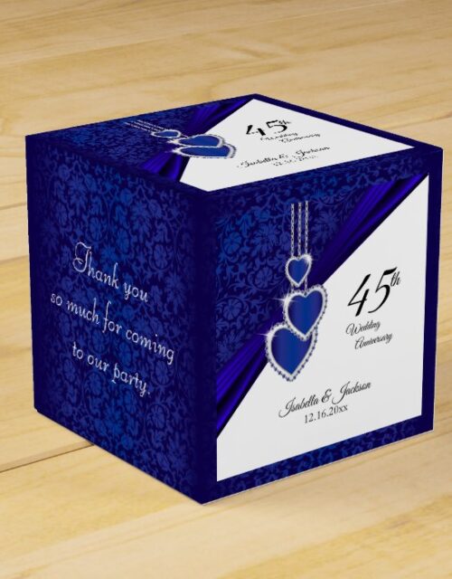 45th / 65th Sapphire Wedding Anniversary Design Favor Box