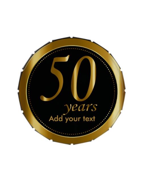 50 Years in Black and Metallic Gold | 50th Jelly Belly Candy Tin