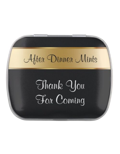 After Dinner Party Favor Mints Jelly Belly Candy Tin