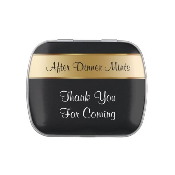 After Dinner Party Favor Mints Jelly Belly Candy Tin