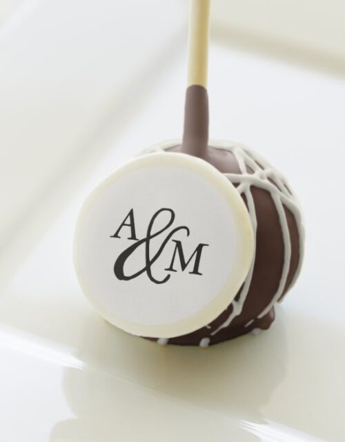 Ampersand Monogram Wedding Cake Pops