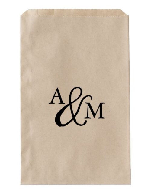 Ampersand Monogram Wedding Favor Favor Bag