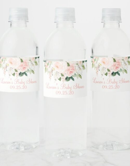 Anthurium floral water bottle label