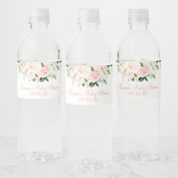 Anthurium floral water bottle label