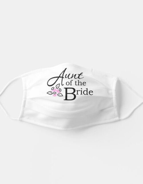 Aunt of the Bride Flower Bouquet Wedding Adult Cloth Face Mask