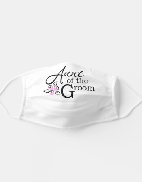 Aunt of the Groom Flower Bouquet Wedding Adult Cloth Face Mask