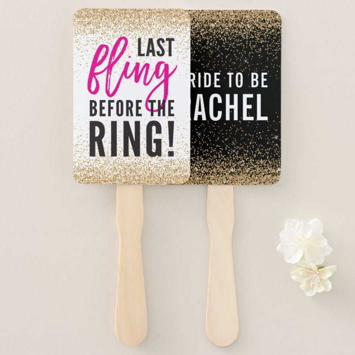 BACHELORETTE PARTY last fling before the ring Hand Fan