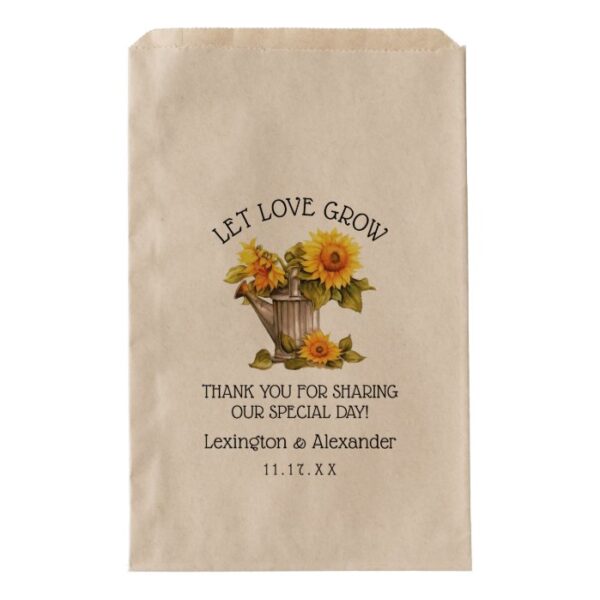 Bag For Sunflower Seeds Wedding Guest Favor |