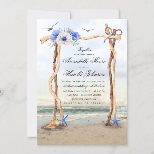 Beach Arbor Wedding Invitations
