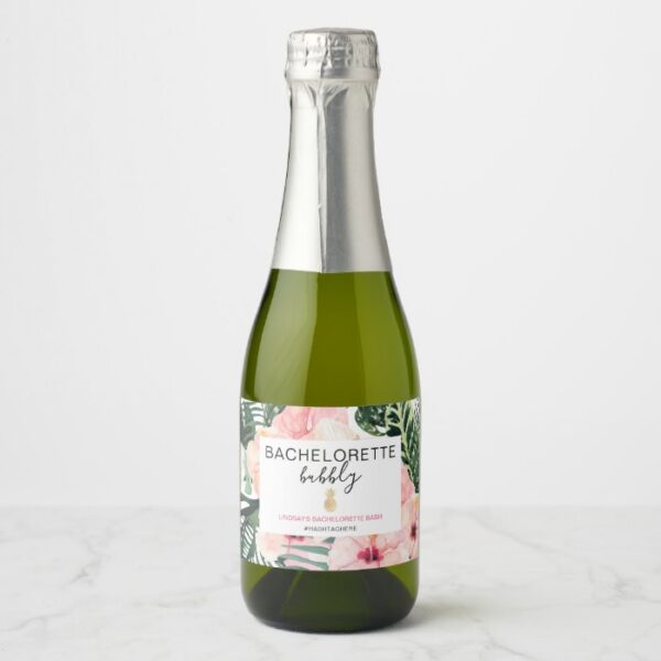 Beach Bachelorette Bubbly Champagne Label