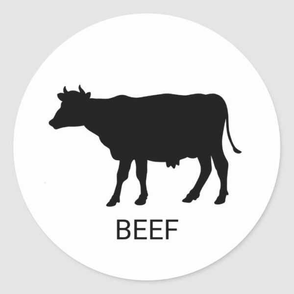 Beef Wedding Meal Choice Classic Round Sticker