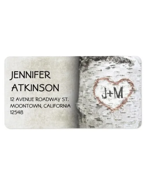 birch tree address labels
