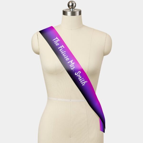 Black Violet and Pink Ombre The Future Mrs Sash