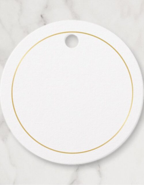 Blank Gold and White Wedding Favor Tags