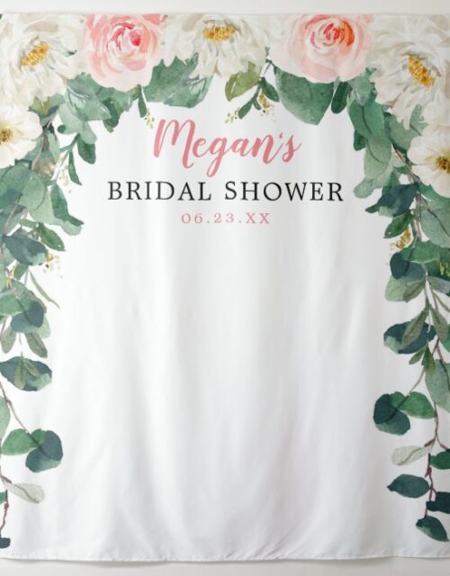 Blush and Greenery Bridal Shower Backdrop
