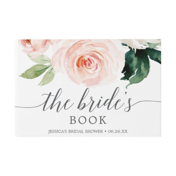 Blushing Blooms Bridal Shower Guest Book