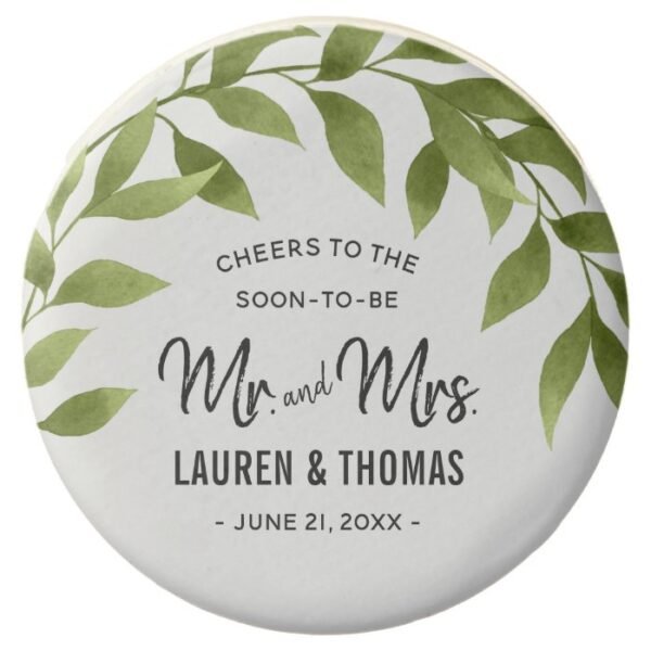 Botanical Wedding Willow Wreath Couple's Shower Chocolate Covered Oreo