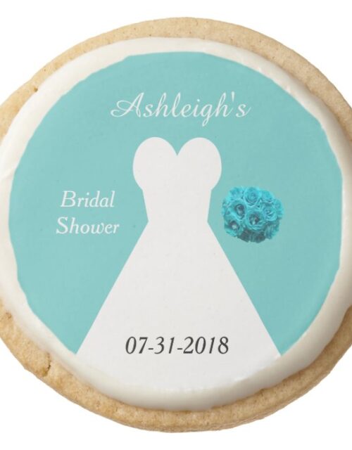 Bridal Shower Cookie Favors Aqua