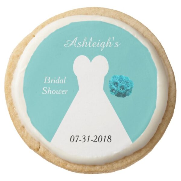 Bridal Shower Cookie Favors Aqua
