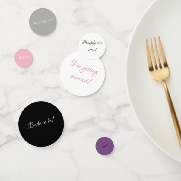 Bridal shower table confetti