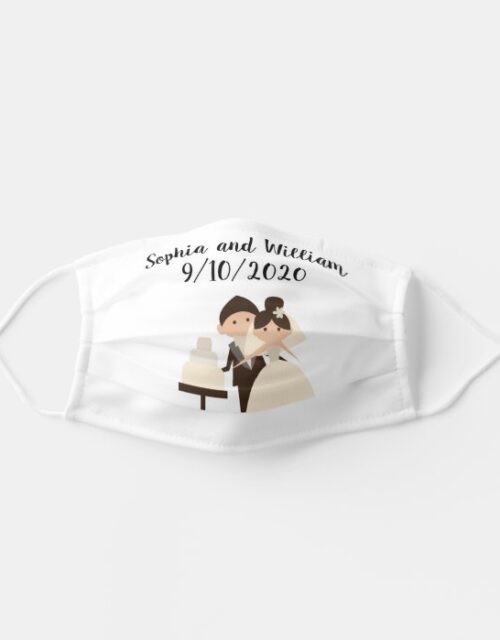 Bride and Groom Wedding Party Bridal Shower Adult Cloth Face Mask