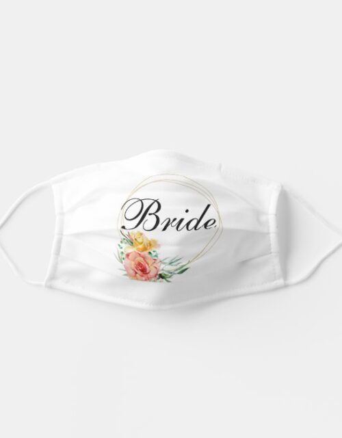 Bride Floral  Customize Wedding Adult Cloth Face Mask