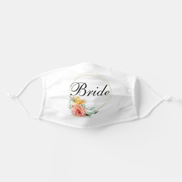 Bride Floral  Customize Wedding Adult Cloth Face Mask