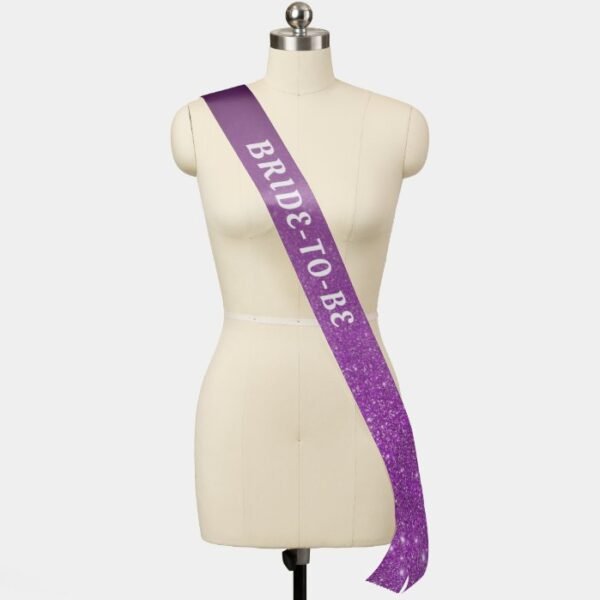 Bride Girly Purple Sprinkle Ombre Sash