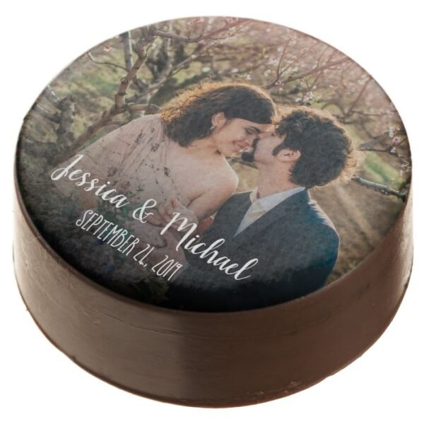 Bride Groom monogram name photo wedding Chocolate Covered Oreo