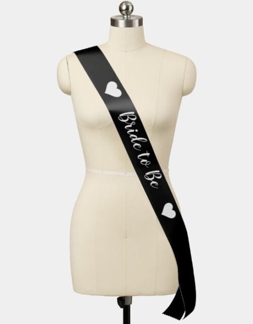 Bride to Be Personalized Bachelorette Hearts Sash