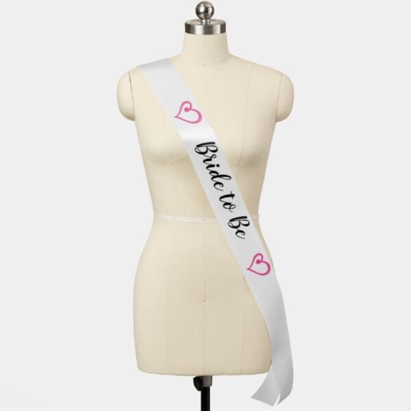 Bride to Be Personalized Bachelorette Hearts Sash