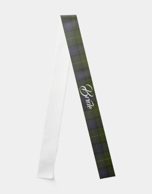 Brides California green tartan Sash