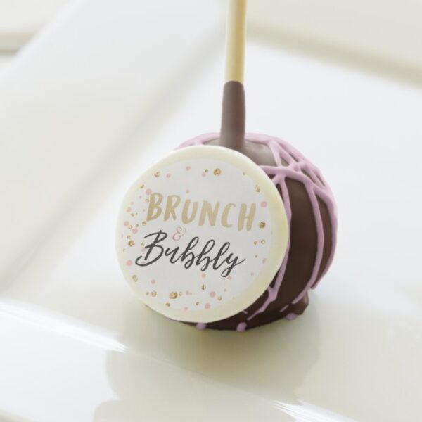 Brunch and bubbly favors Pink Gold Bridal shower