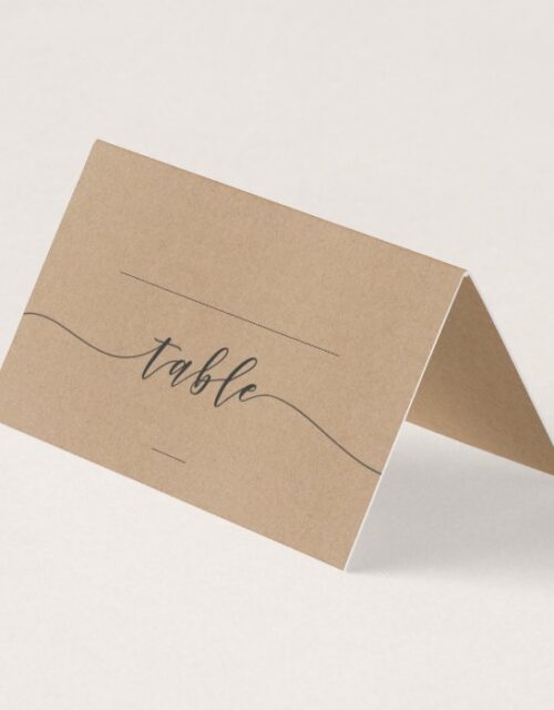 Calligraphy Rustic Wedding Place Cards