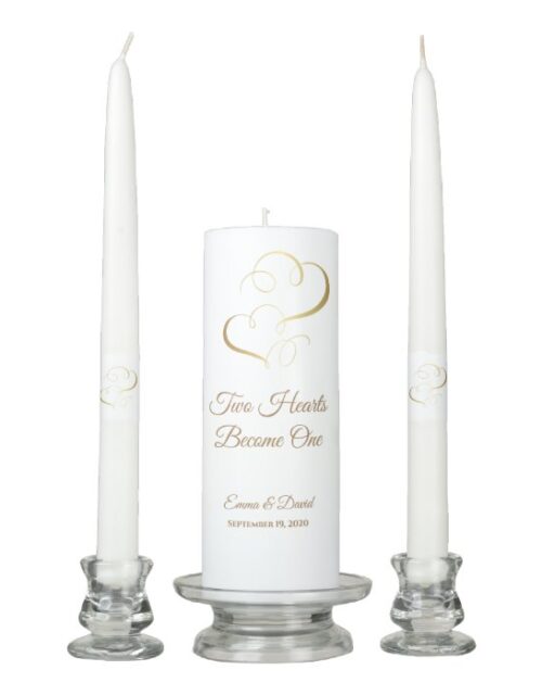 Candle Unity Set-Two Hearts Become One