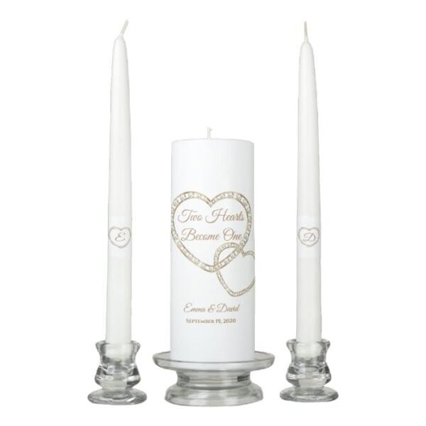 Candle Unity Set-Two Hearts Become One