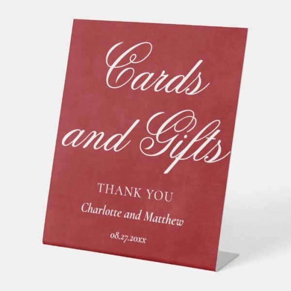 Cards And Gifts Chic Modern Wedding Event Pedestal Sign