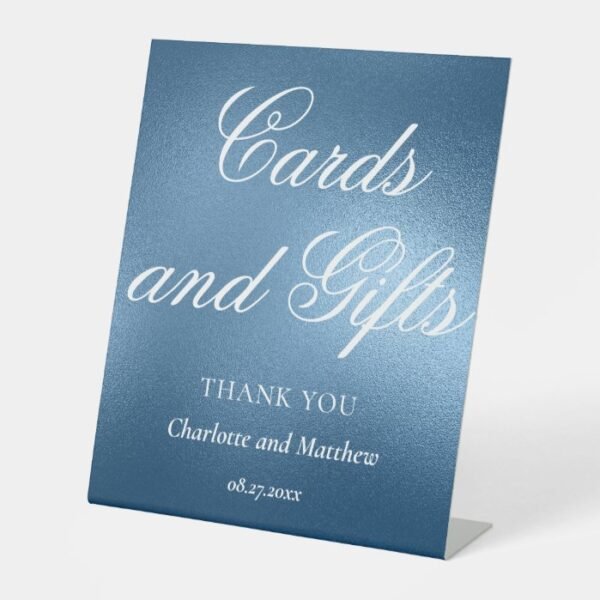 Cards And Gifts Chic Modern Wedding Event Pedestal Sign