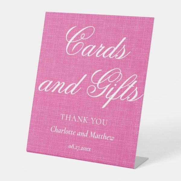 Cards And Gifts Chic Modern Wedding Event Pedestal Sign