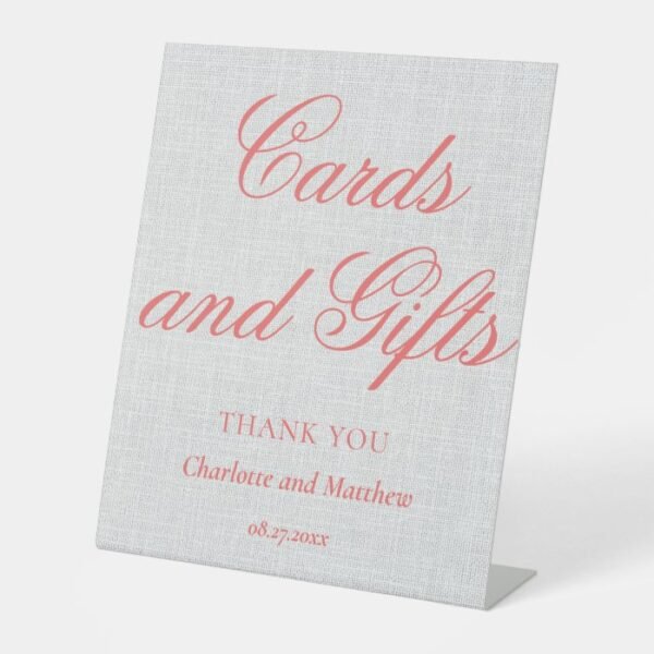 Cards And Gifts Chic Modern Wedding Event Pedestal Sign