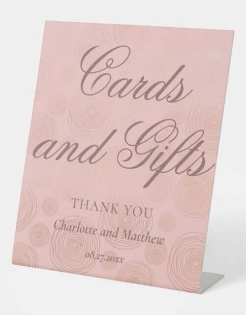 Cards And Gifts Modern Chic Wedding Event Pedestal Sign