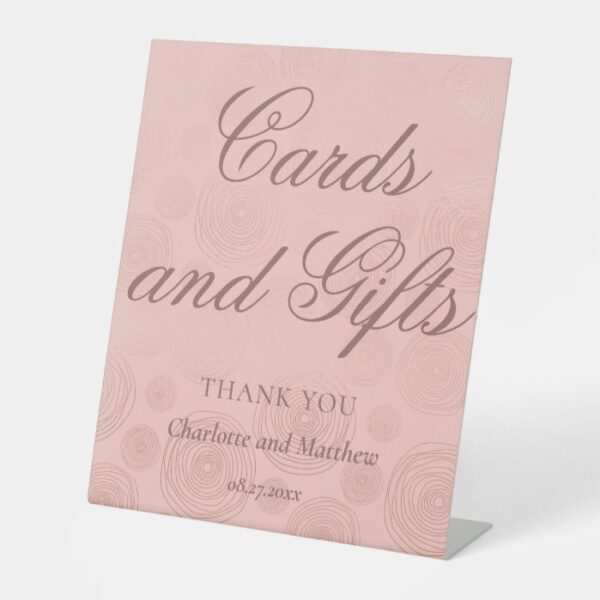 Cards And Gifts Modern Chic Wedding Event Pedestal Sign