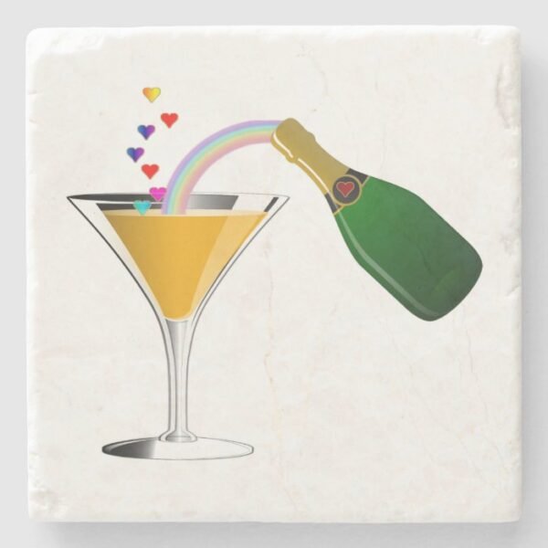 Champagne Toast Stone Coaster