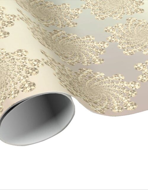 Champaign Gold Swarovski Crystals Spirale Infinity Wrapping Paper