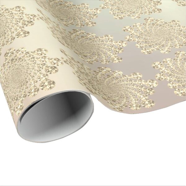 Champaign Gold Swarovski Crystals Spirale Infinity Wrapping Paper