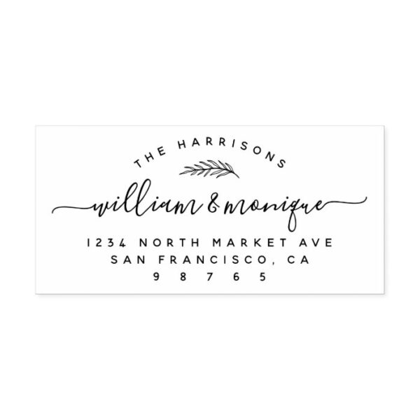 Chic Modern Handwritten Wedding Return Address Self-inking Stamp