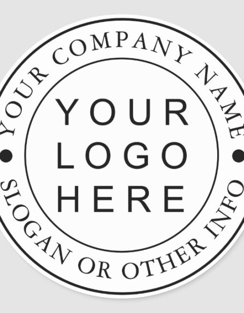 Circle Business Logo Custom Classic Round Sticker